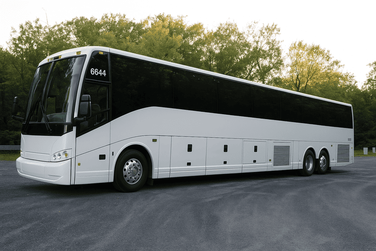 exterior of Bus Rental Company Doral coach bus