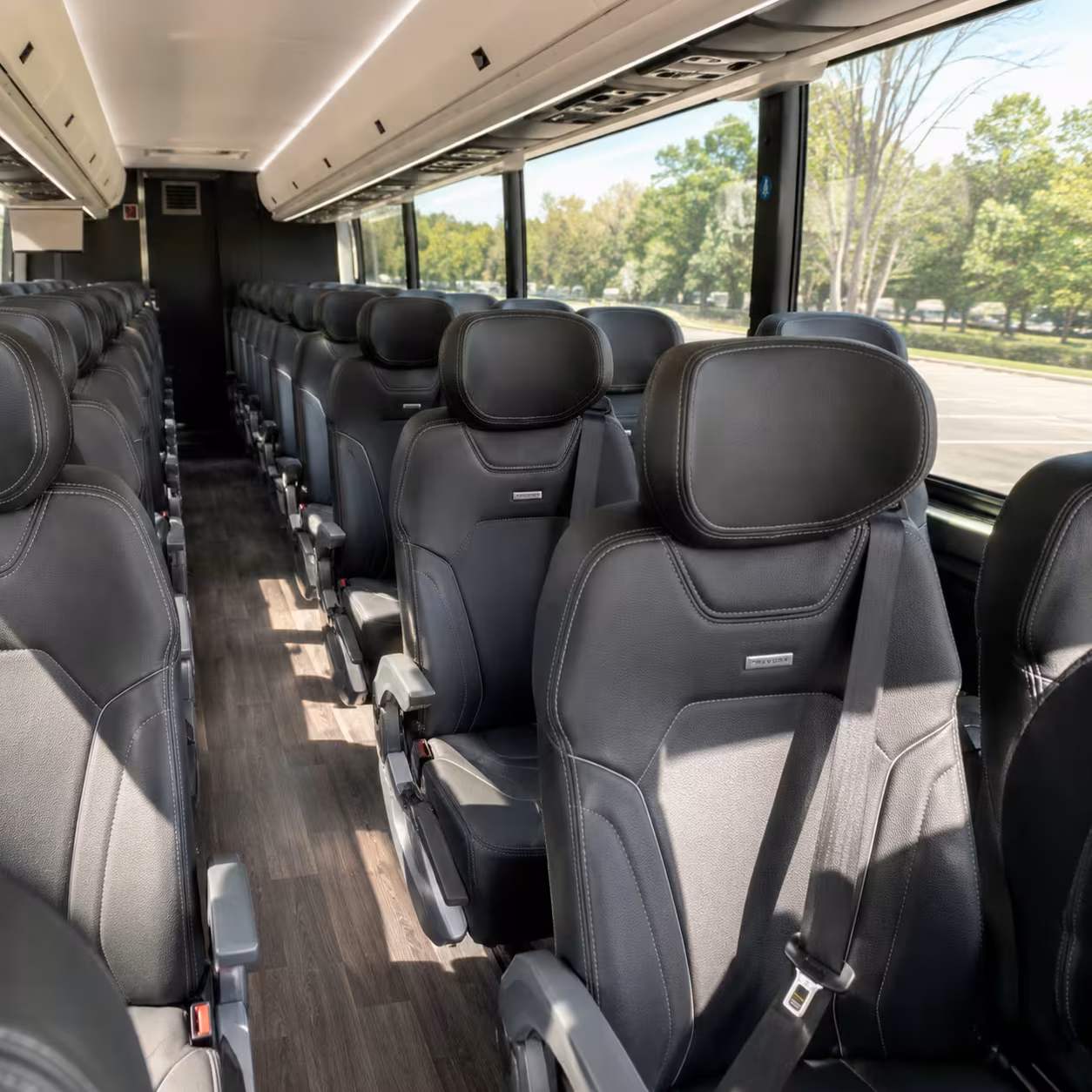 doral charter bus interior