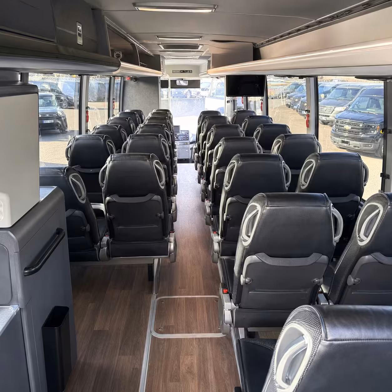 doral charter bus rental interior